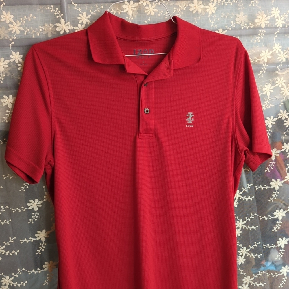 IZOD Men's Red Polo Performance Shirt